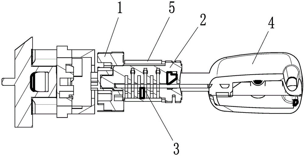 Integral type antitheft ignition switch used for rental automobile