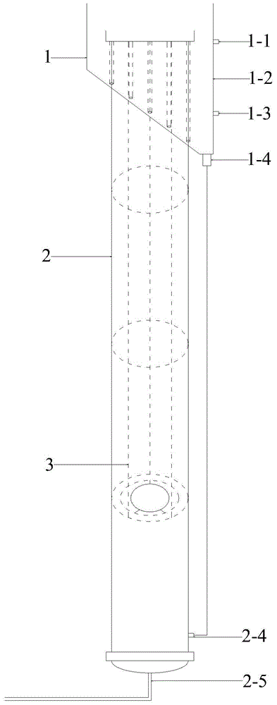 Vertical continuous flow phosphorus removing device and method