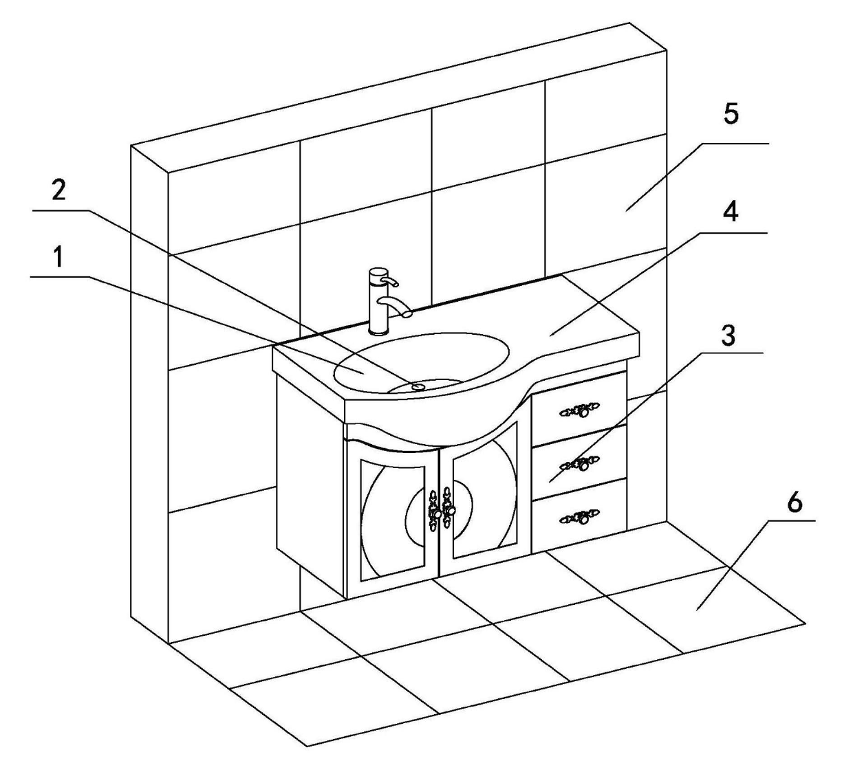 Plastic washbasin and manufacturing method thereof