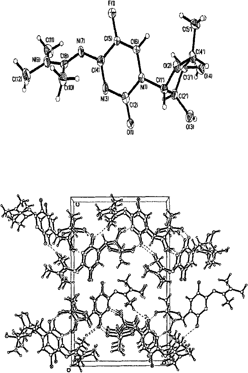 Doxifluridine derivative and preparation method and pharmaceutical application thereof