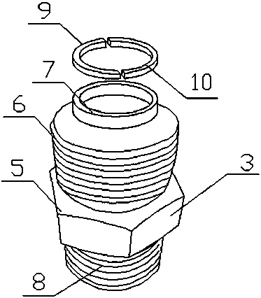 Hard seal corrugated pipe rapid connector with detection function