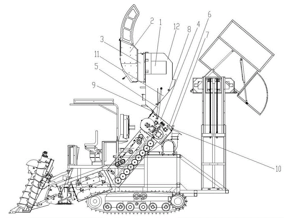 Foreign object removing device of cane harvester