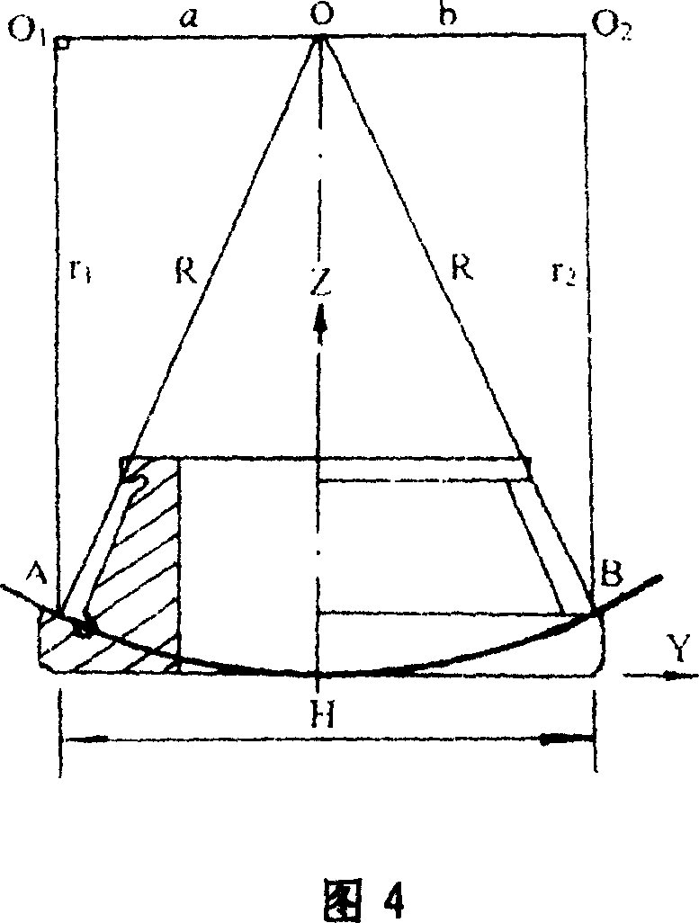 Measuring device for inner-rim large-flange spherical radius of taper roll bearing and measuring method