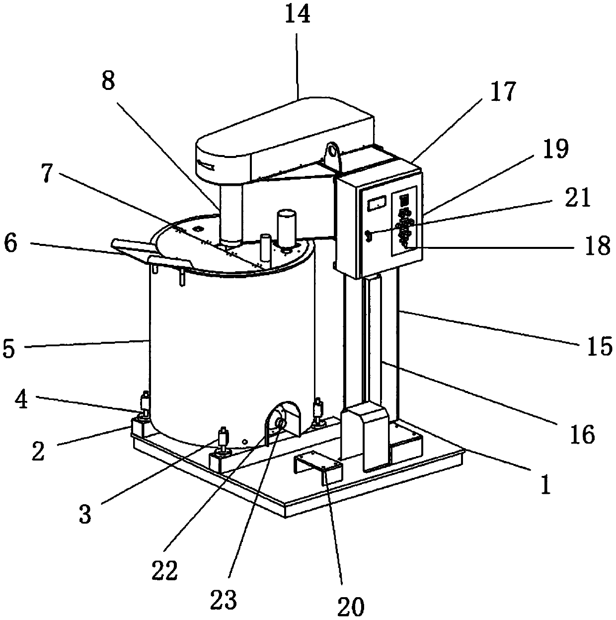 Stirring device for sterilizing microbial agent