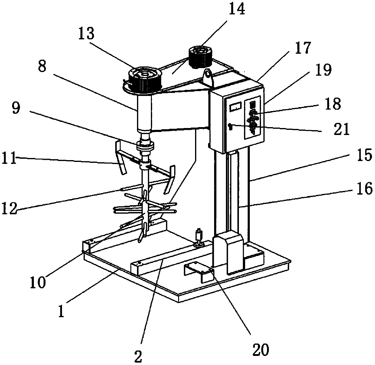 Stirring device for sterilizing microbial agent