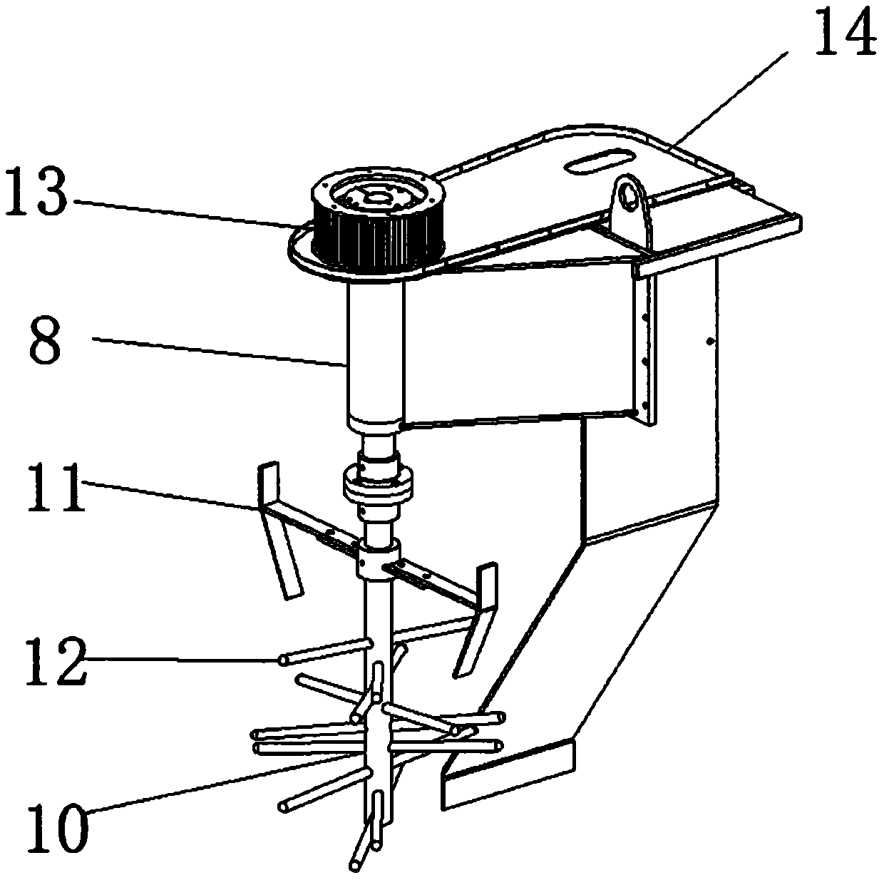 Stirring device for sterilizing microbial agent