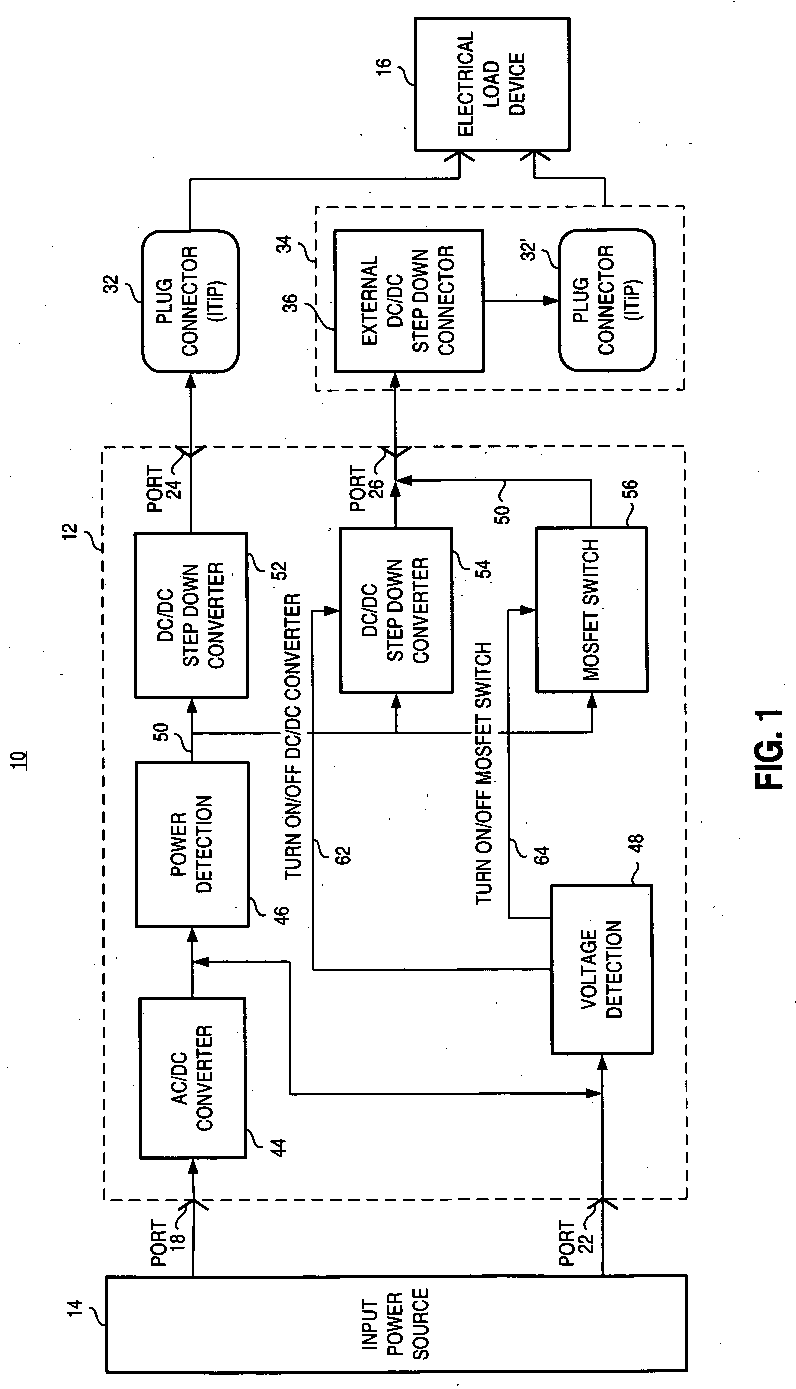 Apparatus, and associated method, for converting electrical power into form for powering a load device