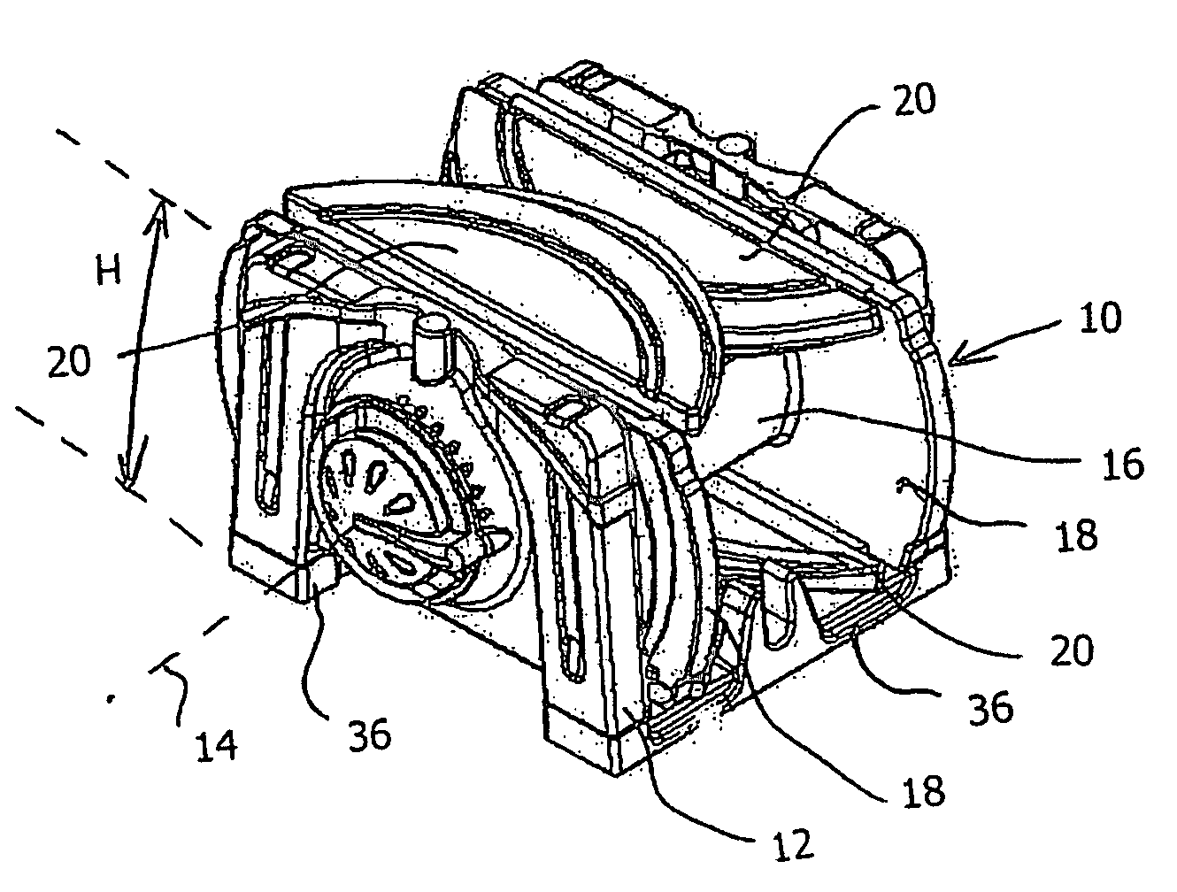 Stackable hose reel with folding flanges