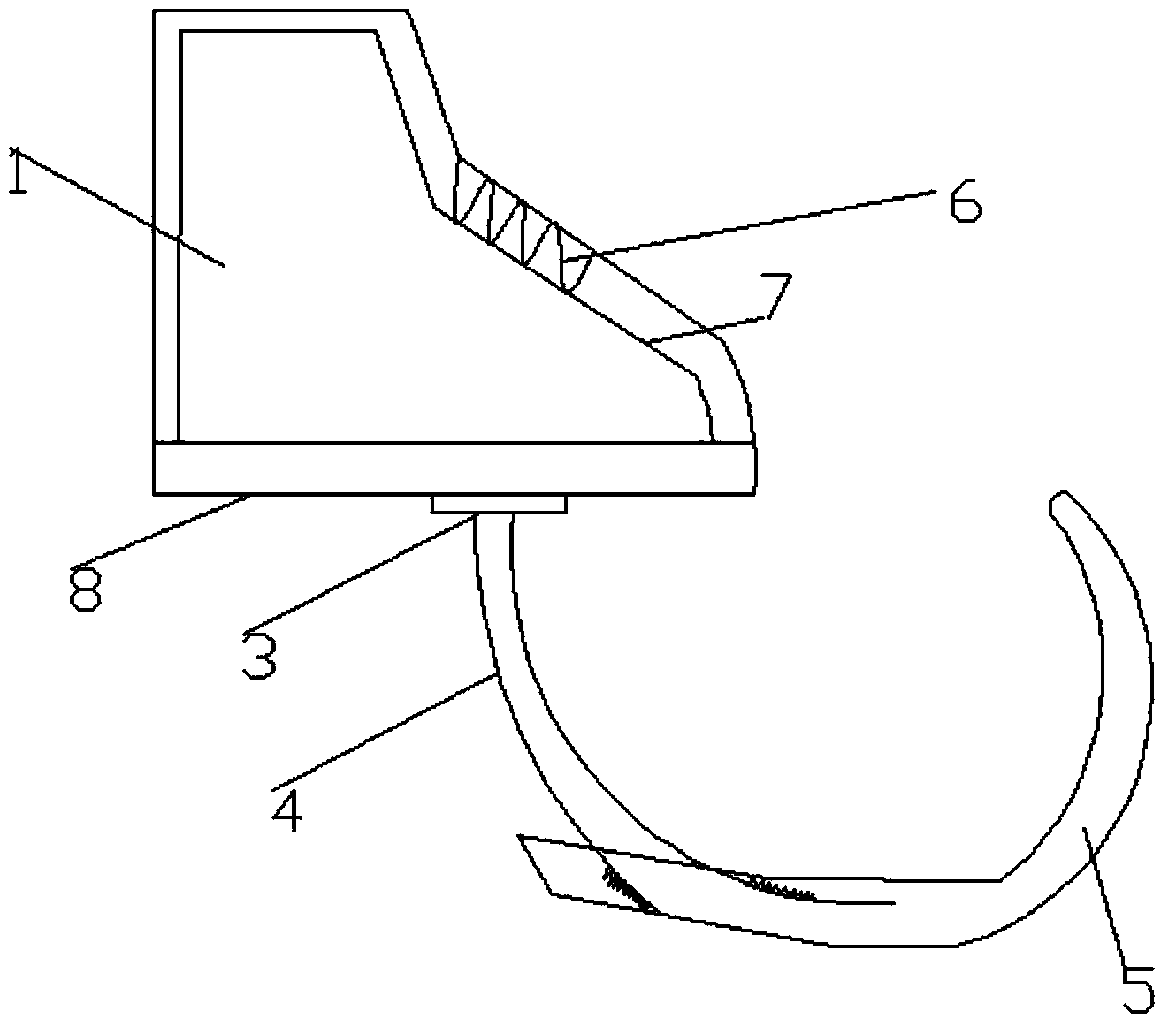 Adjustable shoe-like climber applied to power field