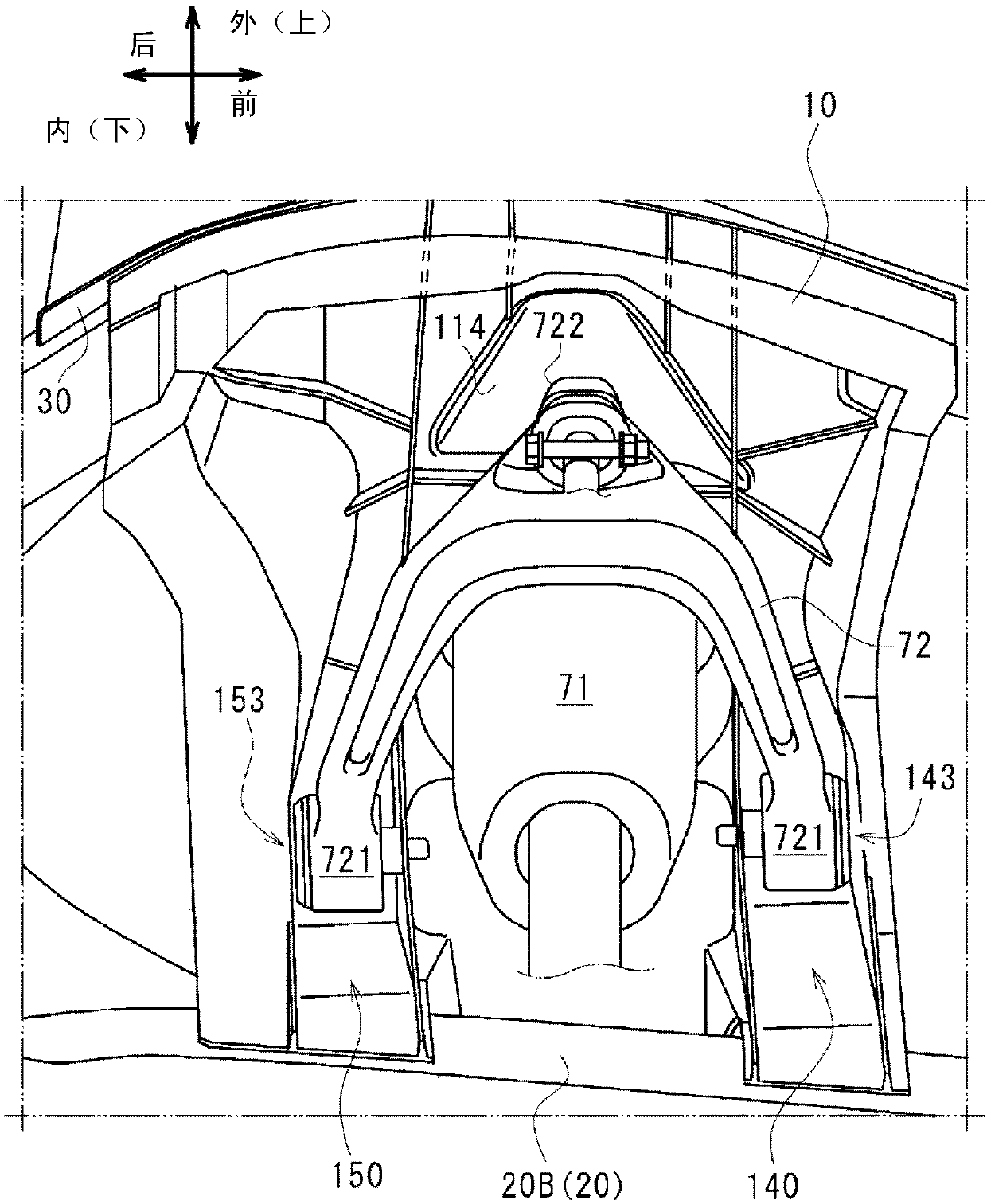 Front vehicle-body structure of vehicle