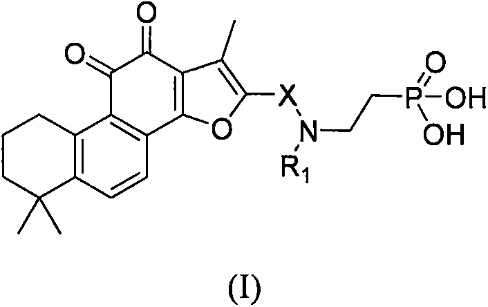 Tanshinone IIA phosphoric acid derivative and synthesis and use thereof as medicine