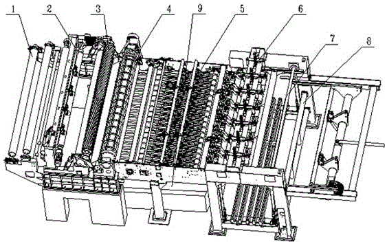 Pulp board single knife cutting board paper machine