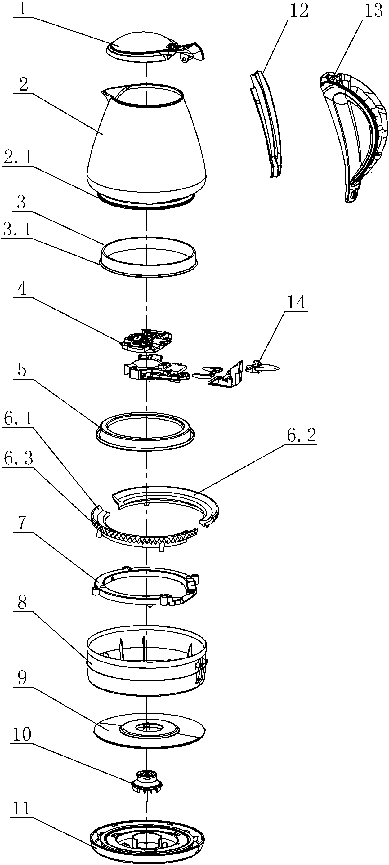 Seal structure of electric kettle