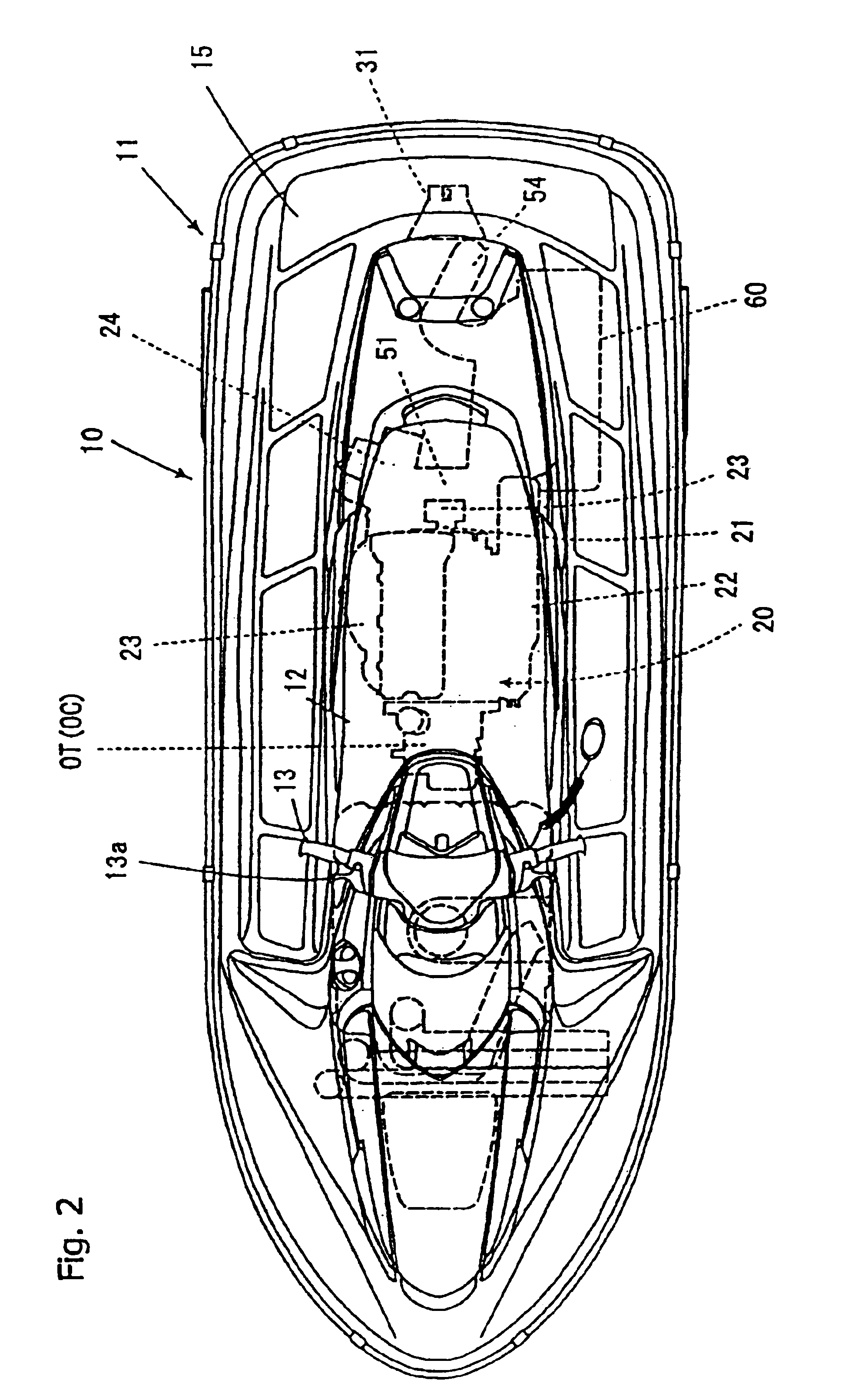 Conduit-supporting structure for a small watercraft