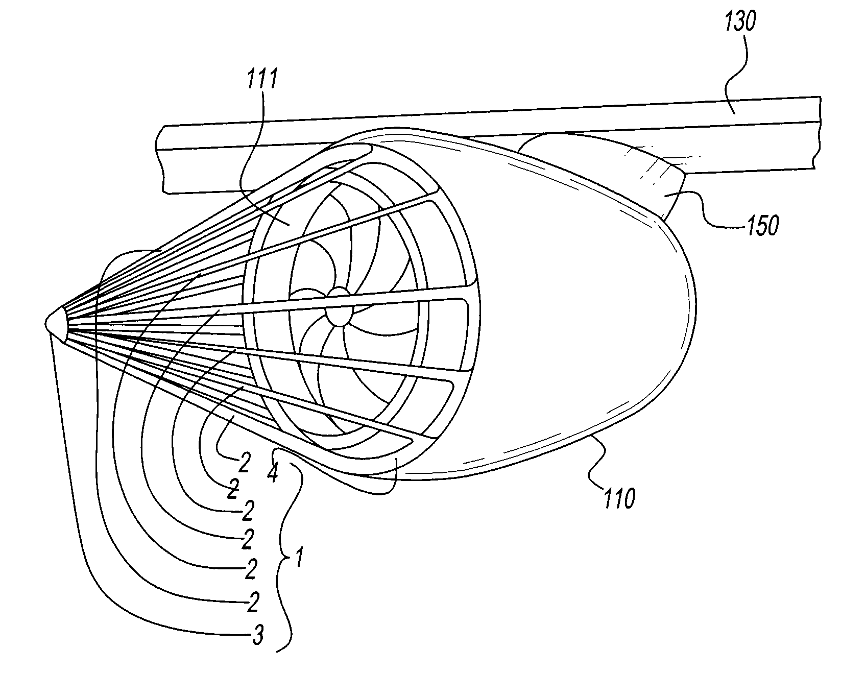 Bird strike prevention device for jet engine, and airplane incorporating the same
