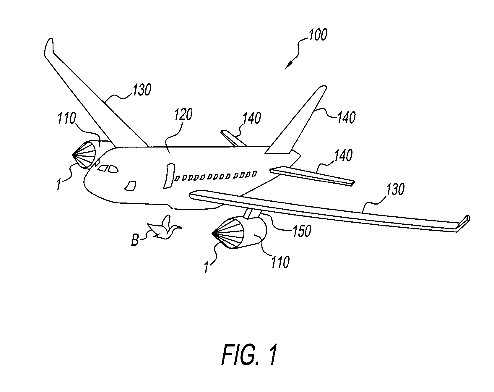 Bird strike prevention device for jet engine, and airplane incorporating the same