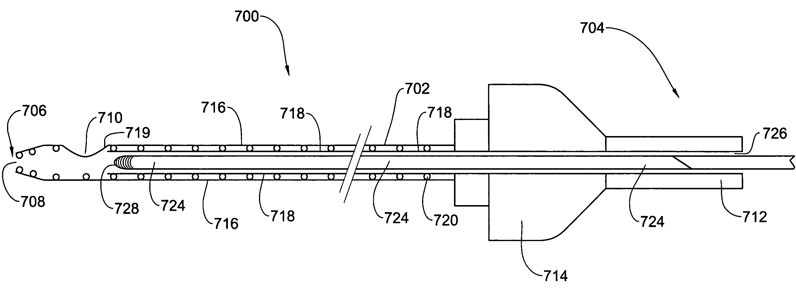 Catheter for delivering a tissue ablation probe