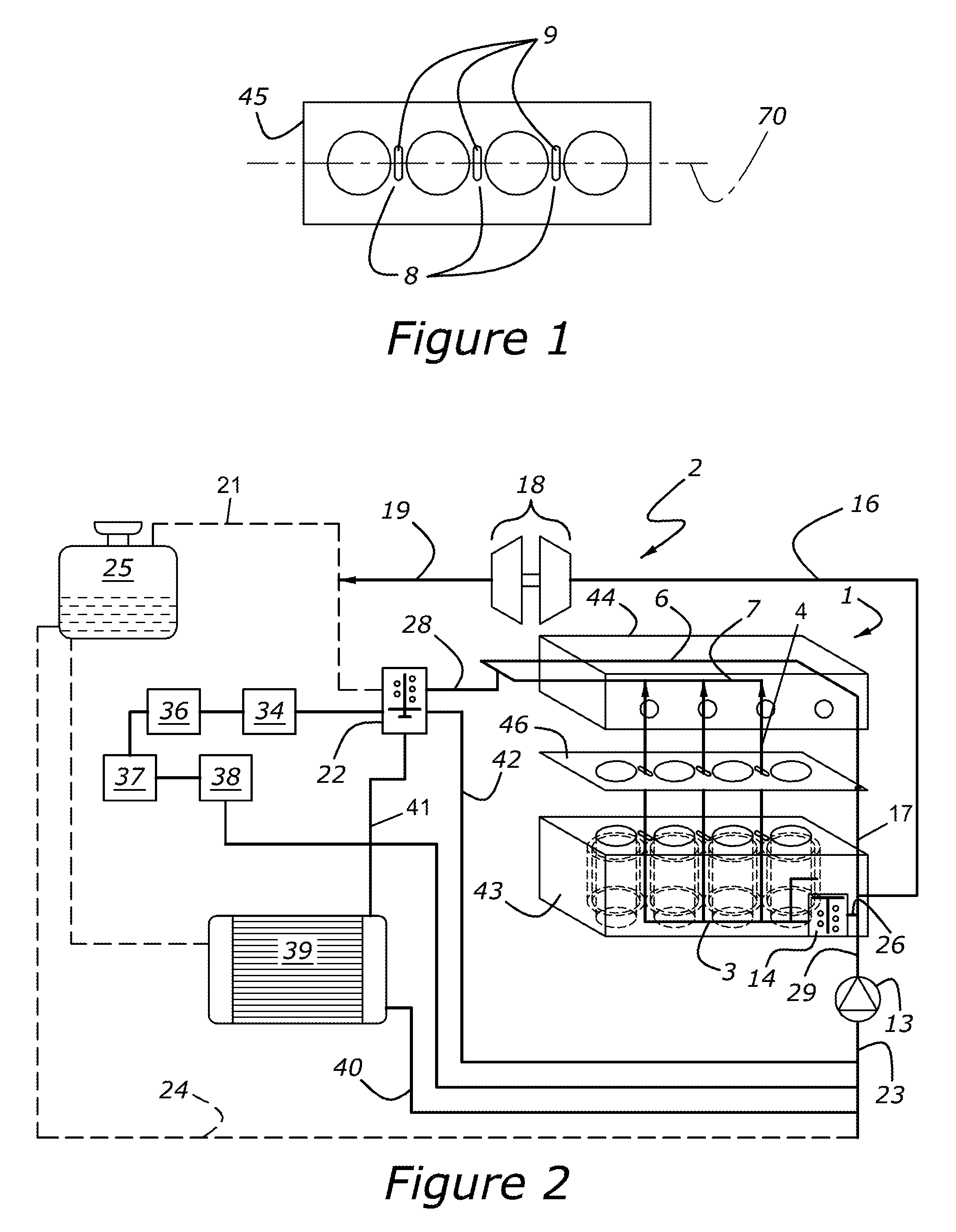 Cooling system defined in a cylinder block of an internal combustion engine