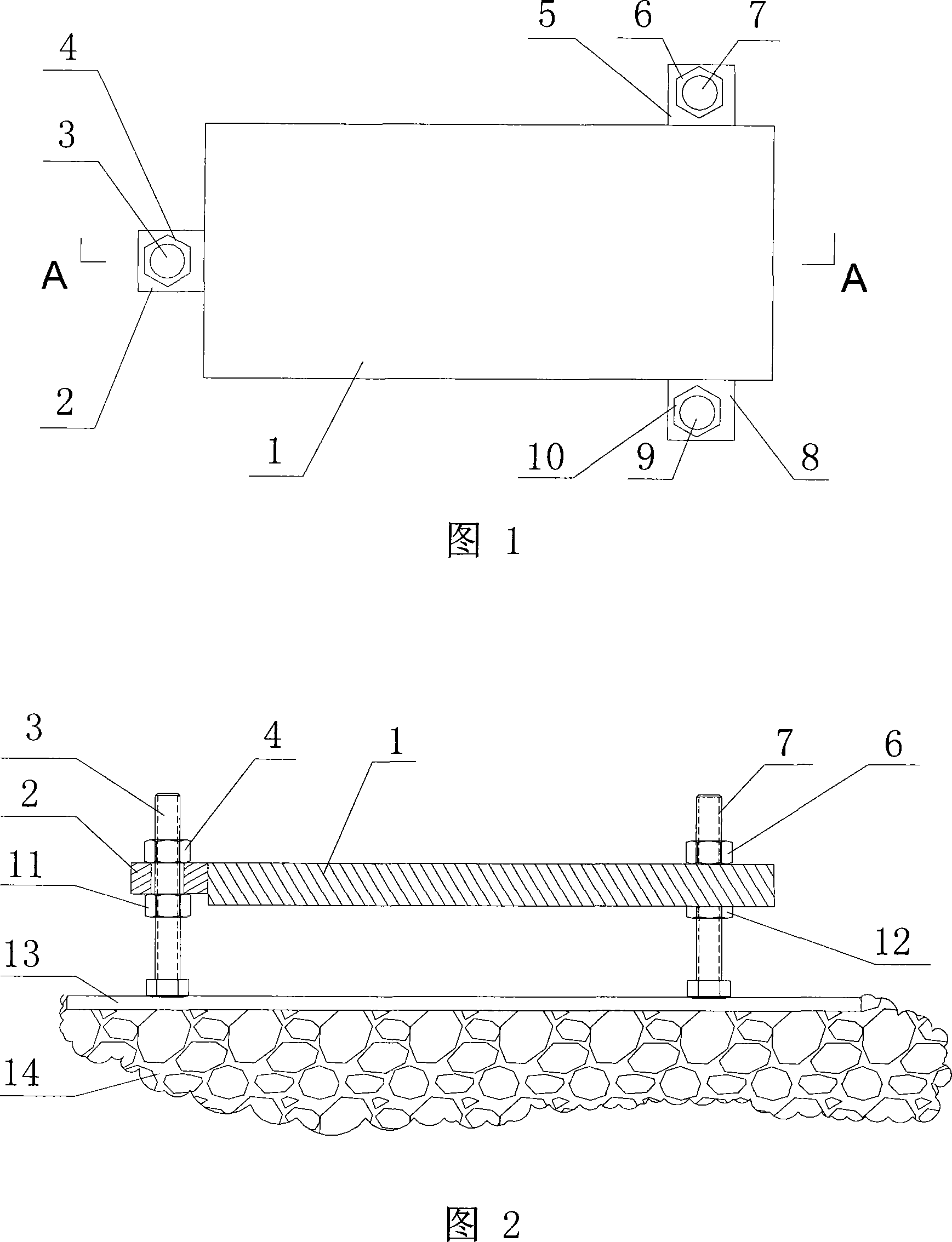 Method for installation of seat slurry method construction packing plate