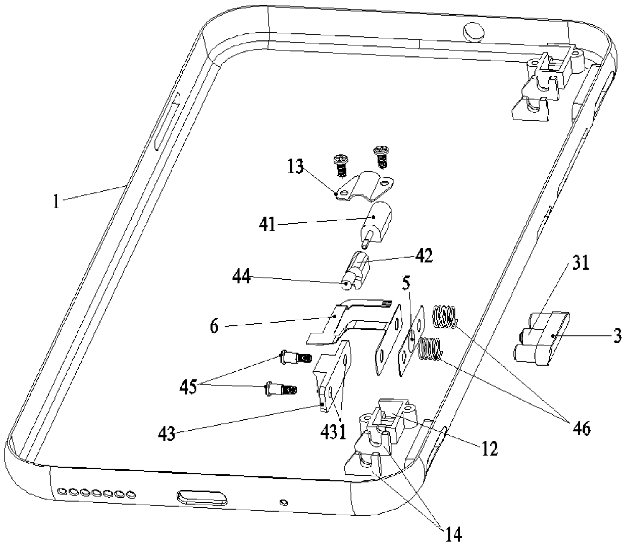 Lifting type key for smart phone