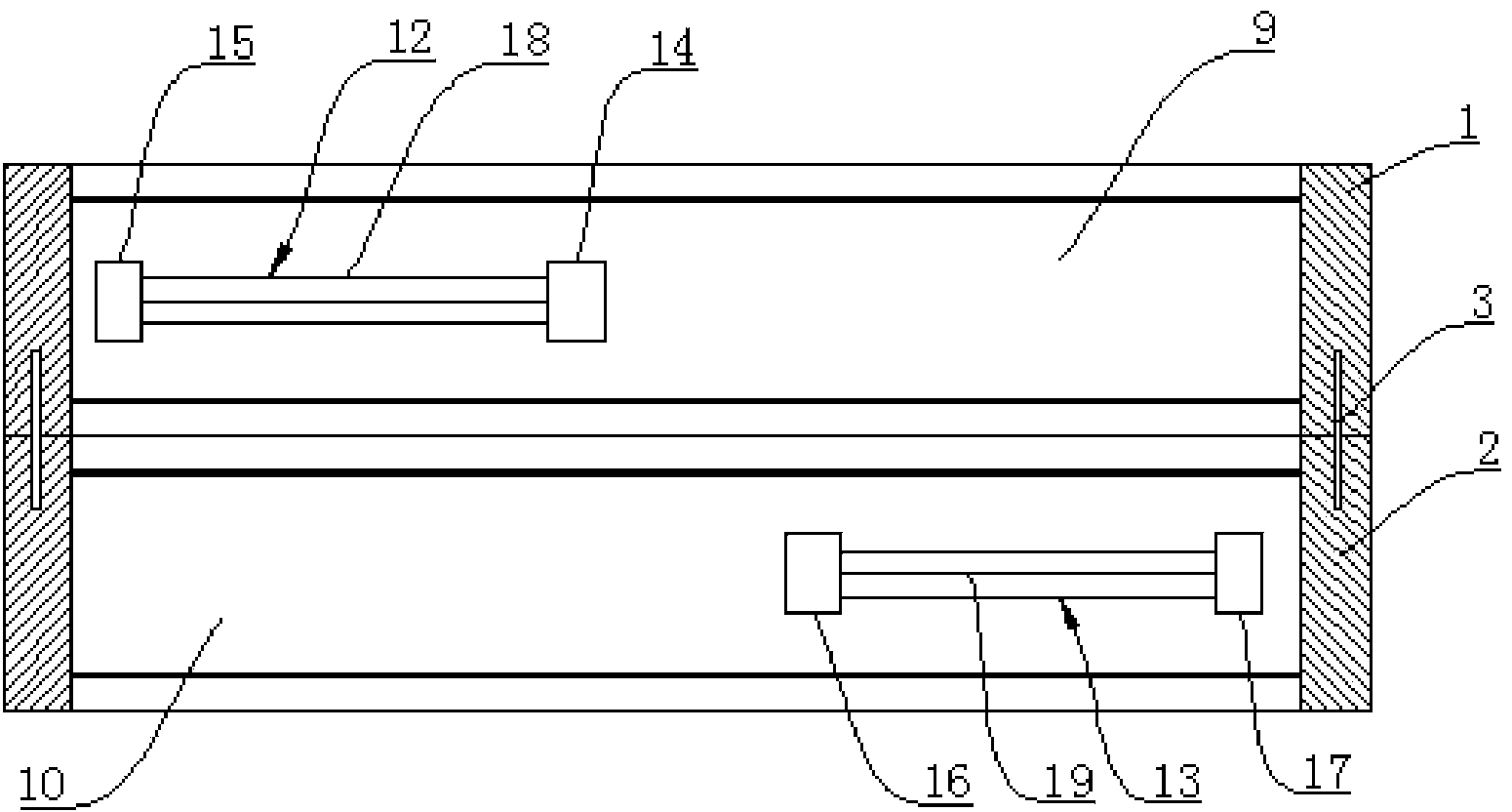 Heating power shield tunnel guide support