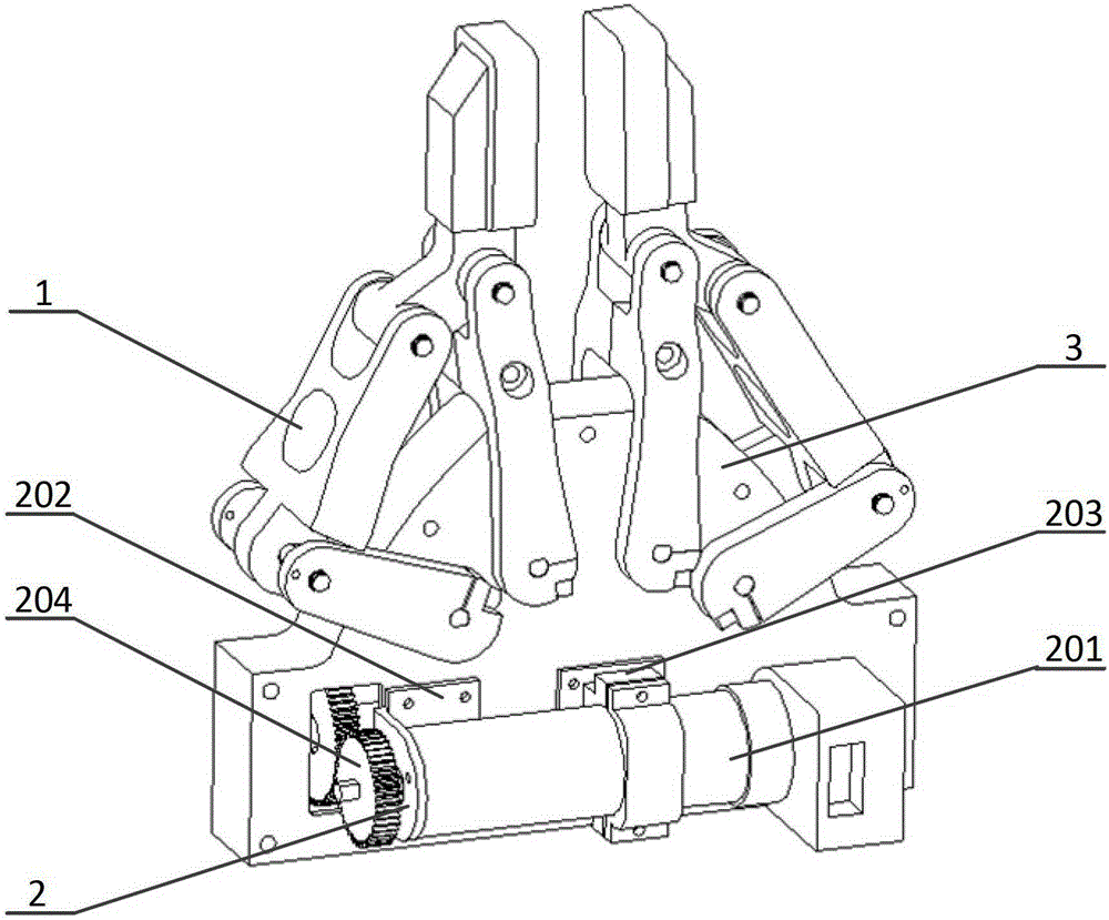 An Adaptive Finger Mechanism for Space On-orbit Service Robot