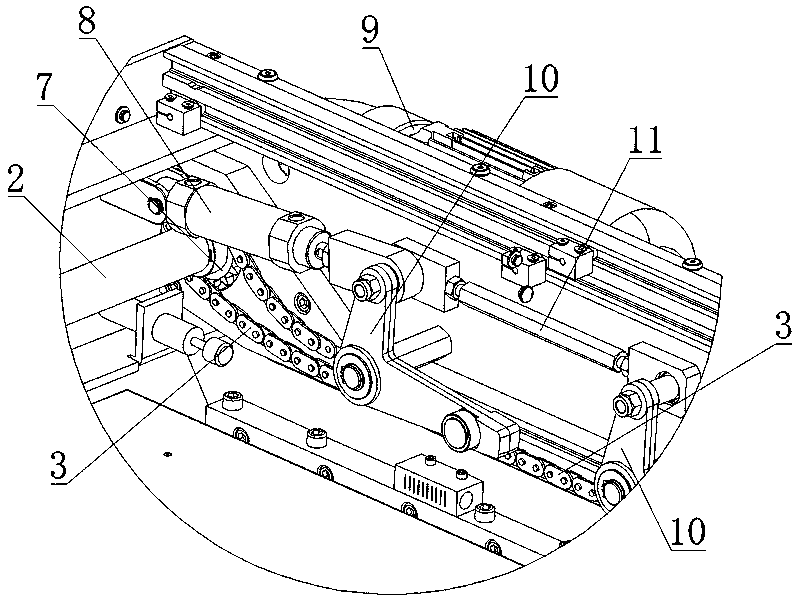 All-waste-removing paper paving device of die-cutting machine