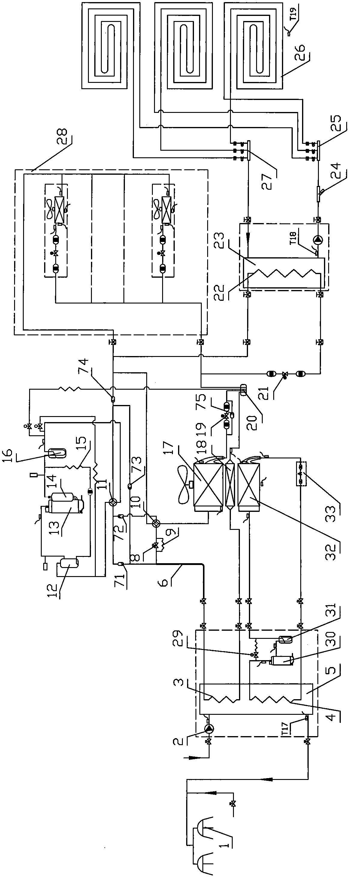 Direct current variable frequency multifunctional air conditioning system and control method thereof