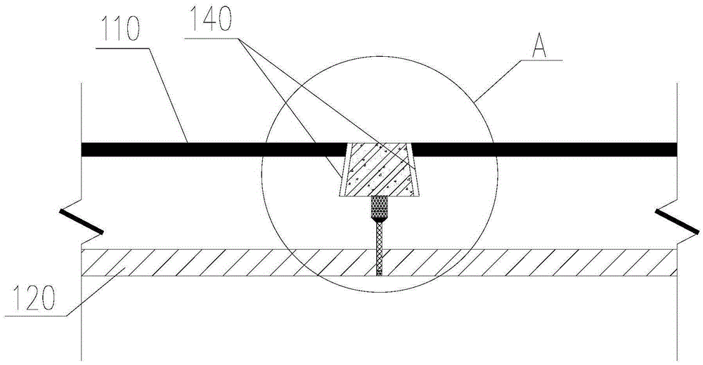 Flue plate structure for tunnel exhaust duct