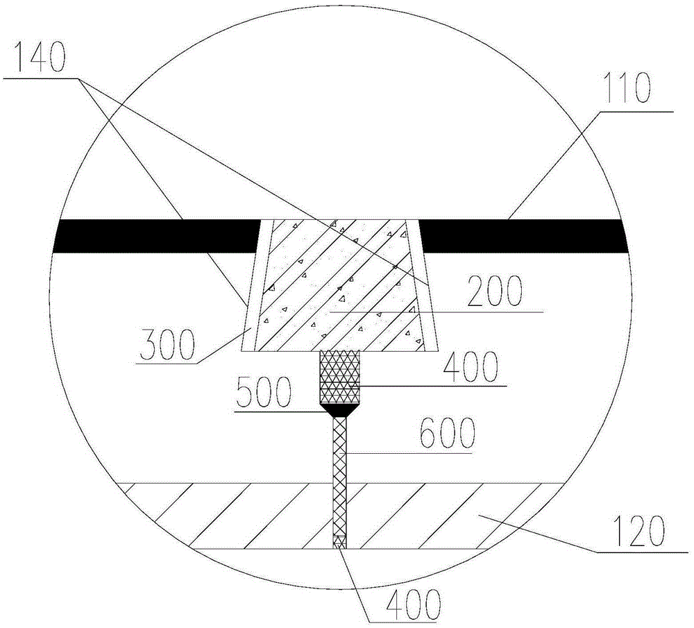 Flue plate structure for tunnel exhaust duct