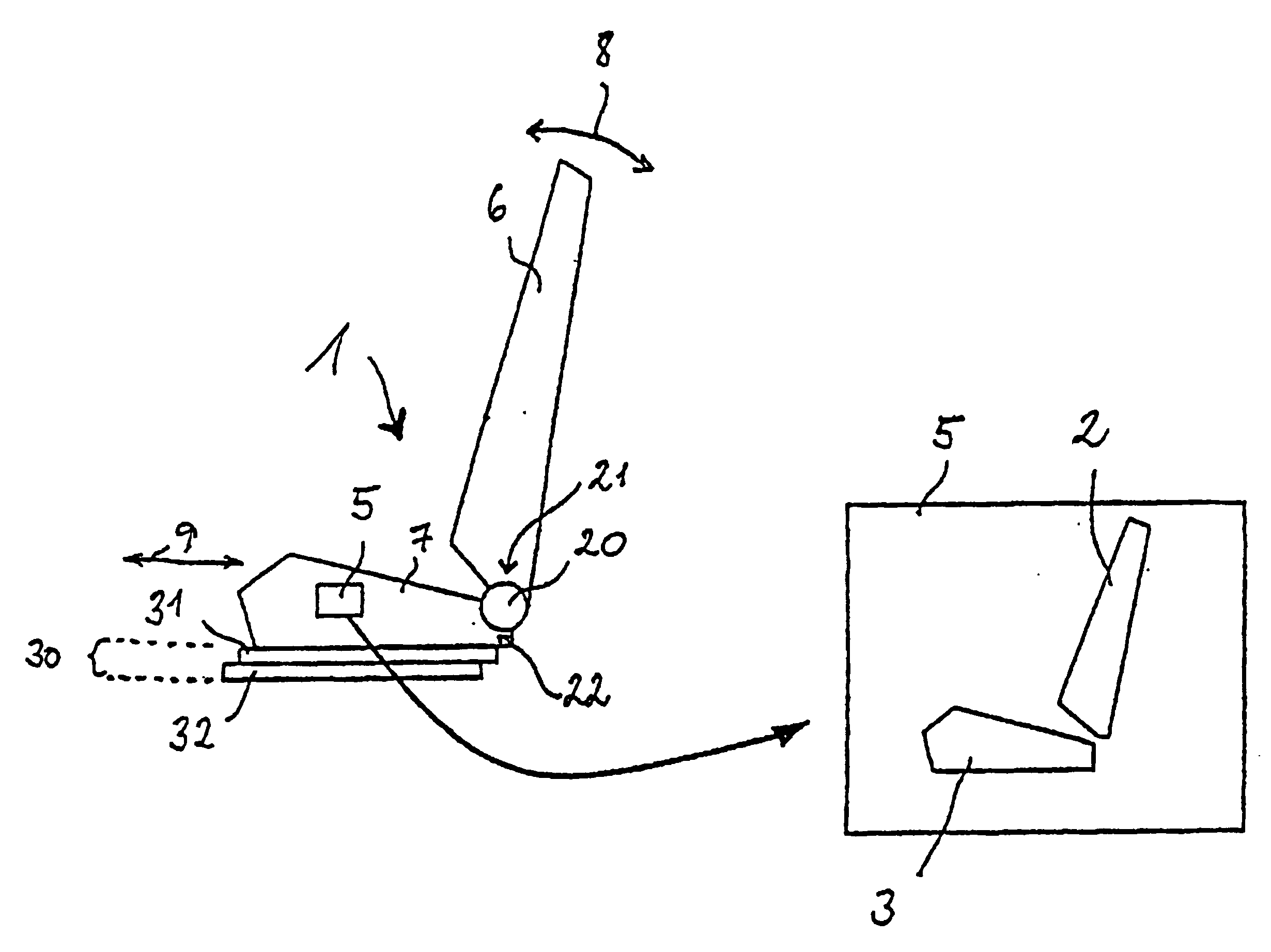 Device for an adjusting mechanism, said adjusting mechanism and method