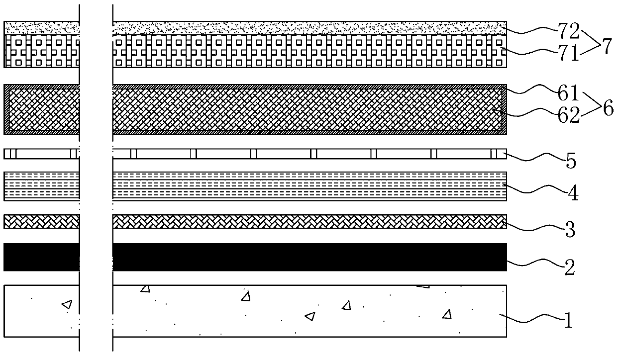 Cultivation matrix structure and construction method of roof rainwater garden