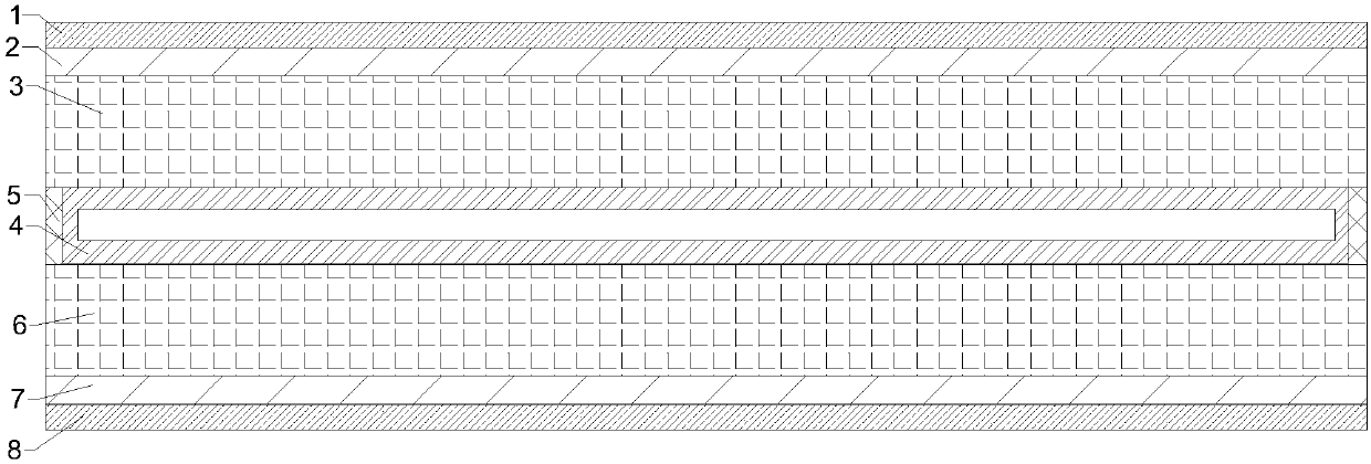 Hollow glass for preventing dew formation and frost formation