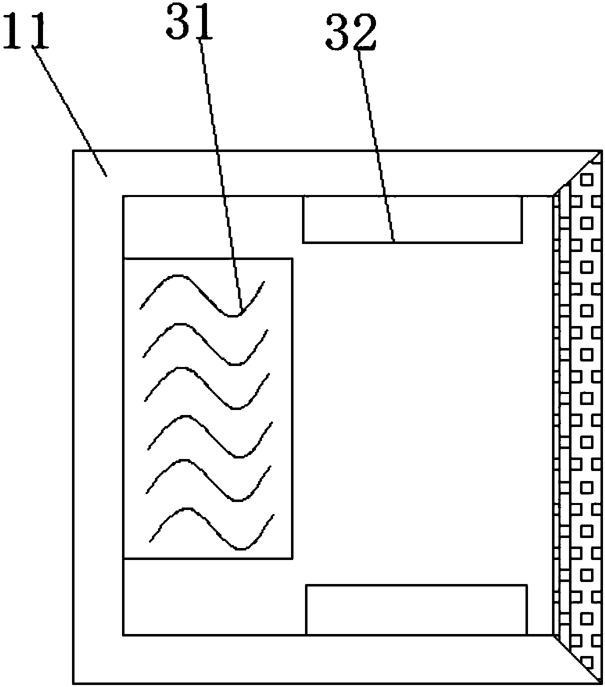 Medical intermediate storage device with heat-dissipating function for medical technology