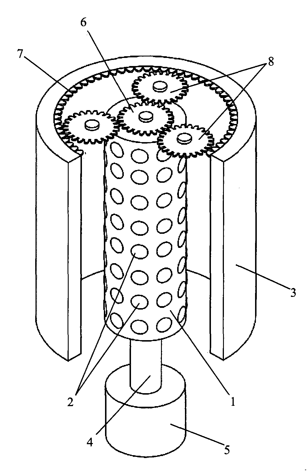 Vertical permanent magnet heating device