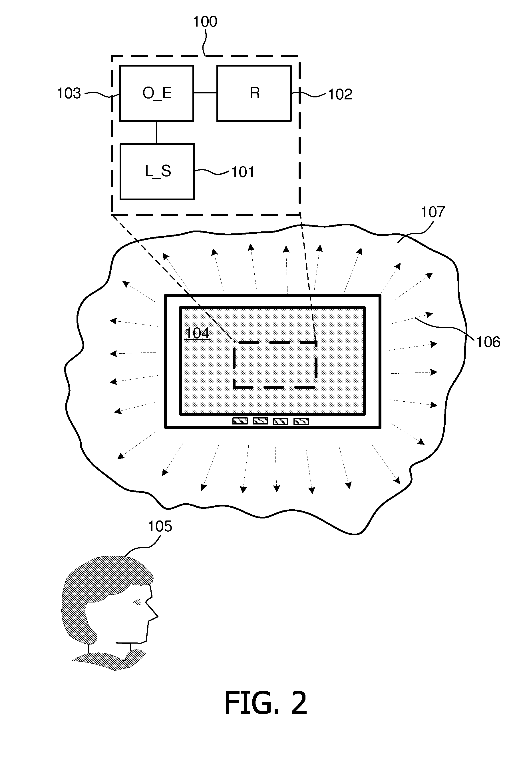 Ambience lighting system for a display device