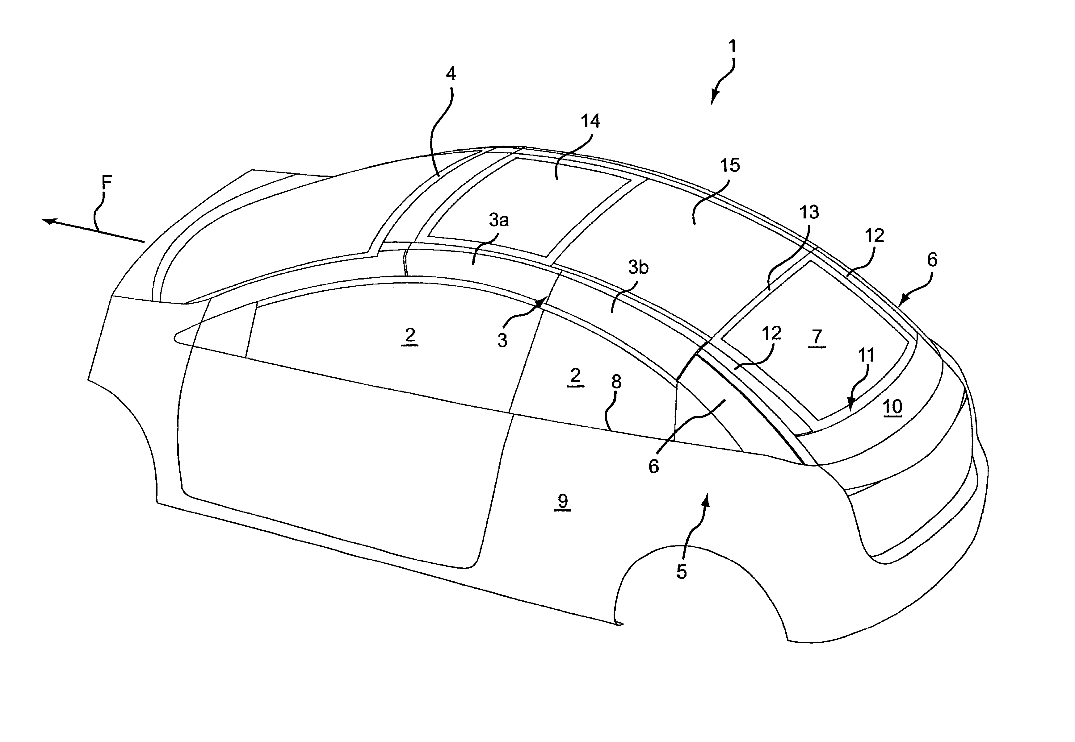 Motor vehicle with movable roof part