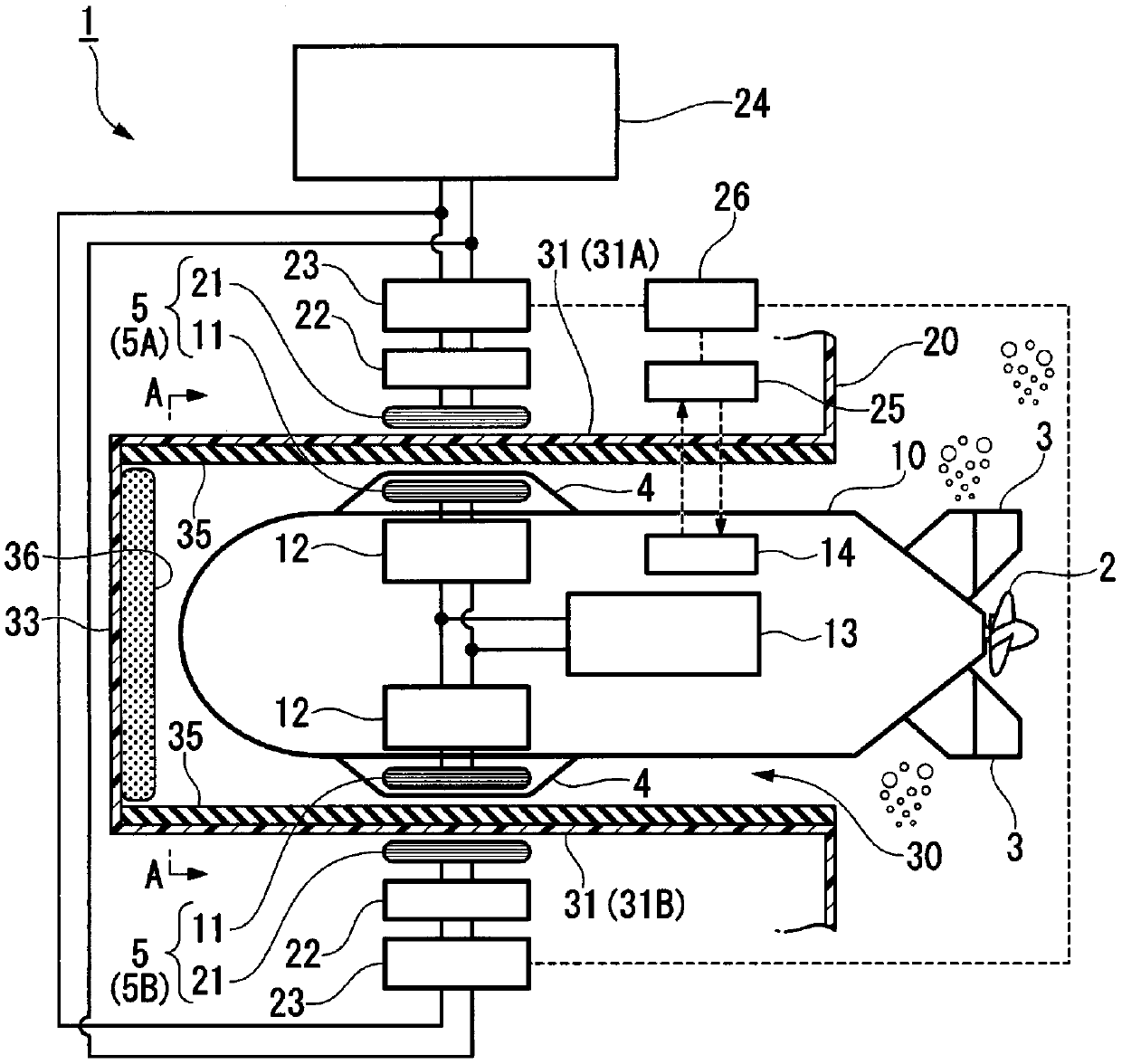 Power transmission device, power receiving device and non-contact power supply system