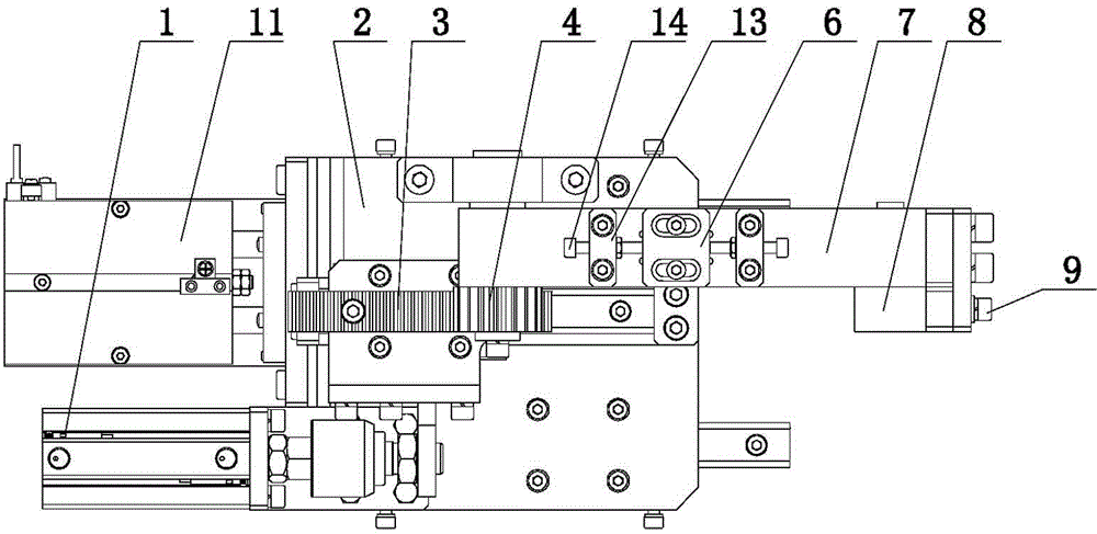 Photovoltaic module section bar straightening and backboard flattening mechanism