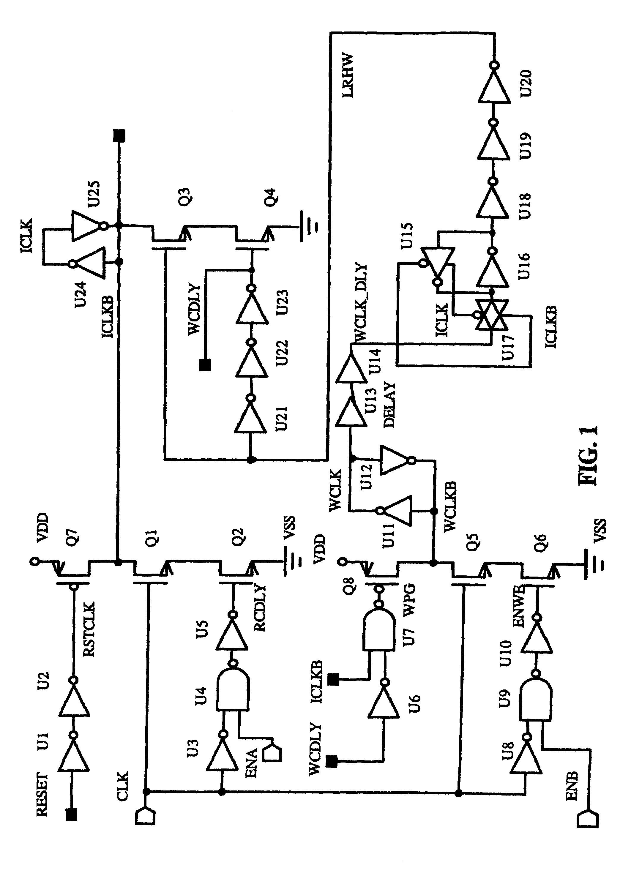 Clock generator for pseudo dual port memory