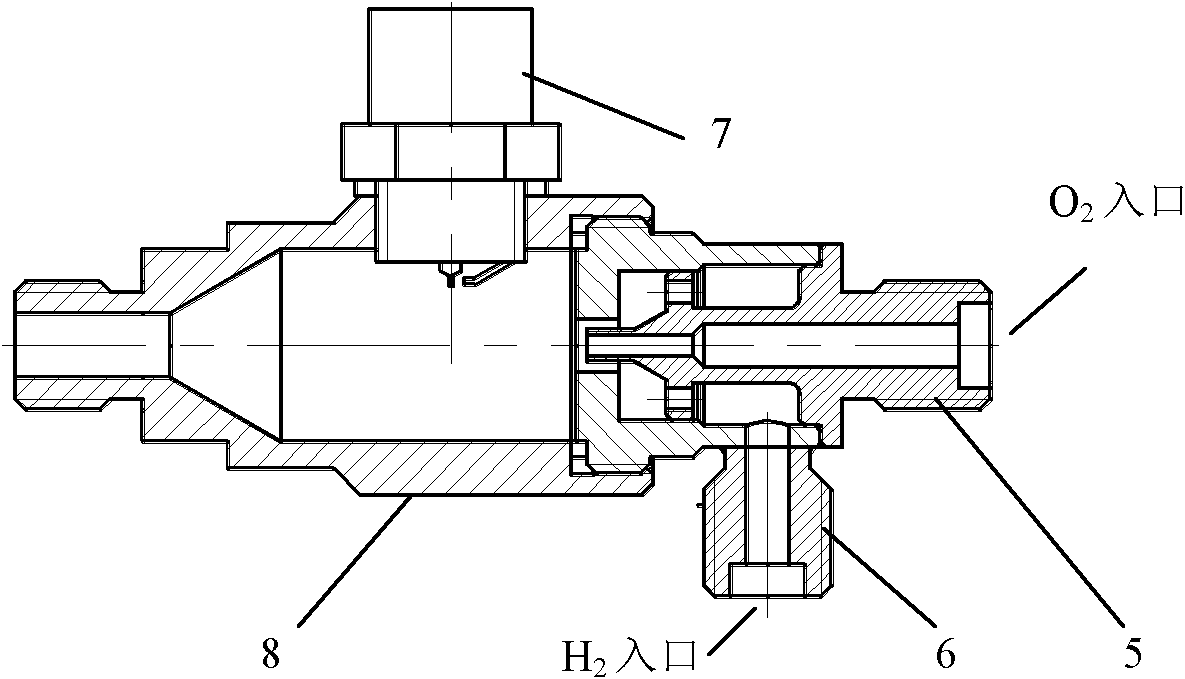 Supplying device of small-flow and high-temperature gas propellant