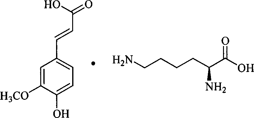 Salt amino acid of ferulic acid
