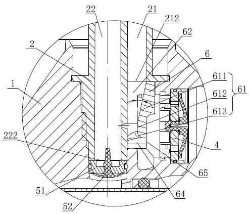 Conduit oil outlet throttling structure and fuel oil prefilter shell assembly