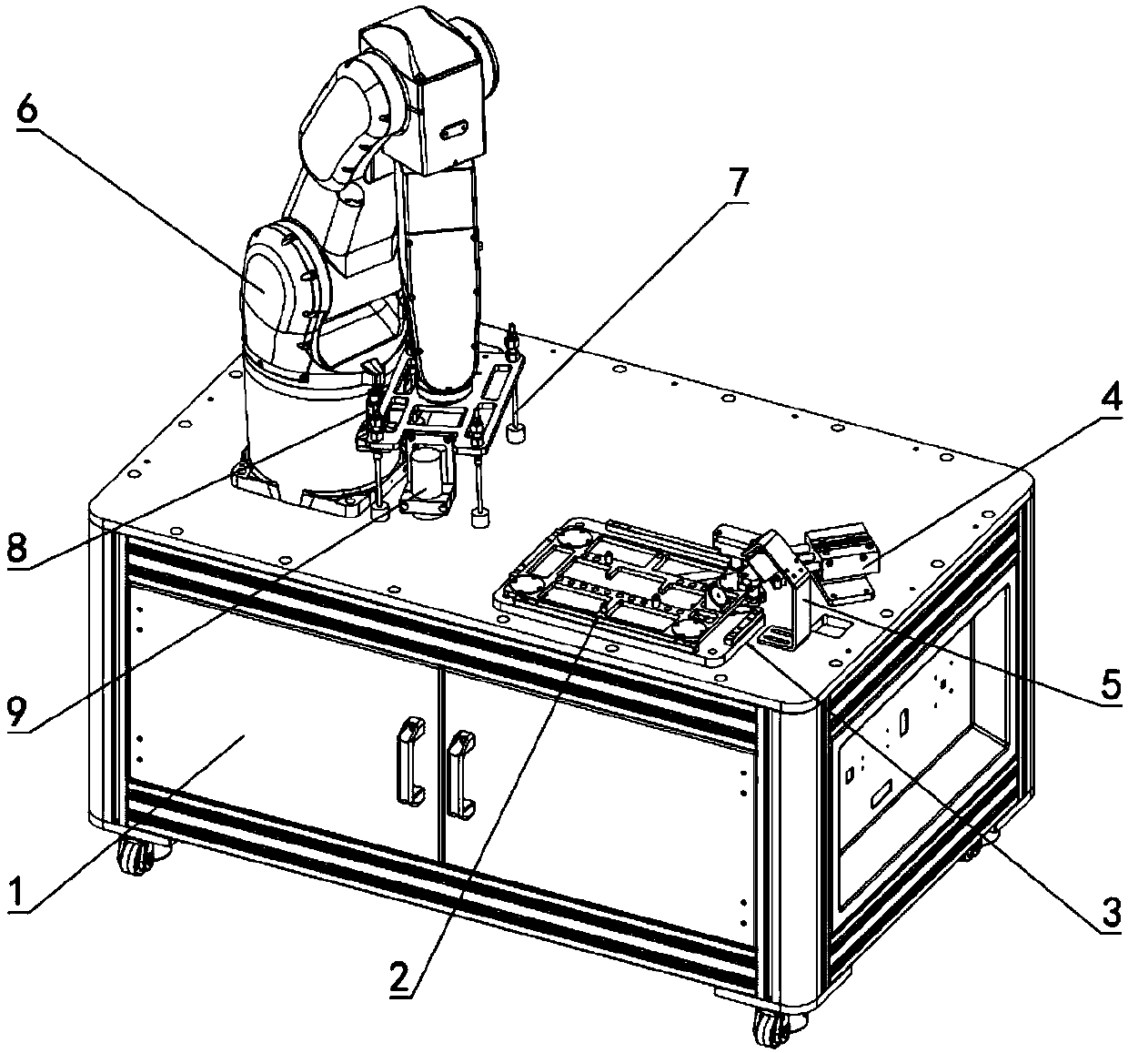 Industrial tray transportation and accurate positioning unit