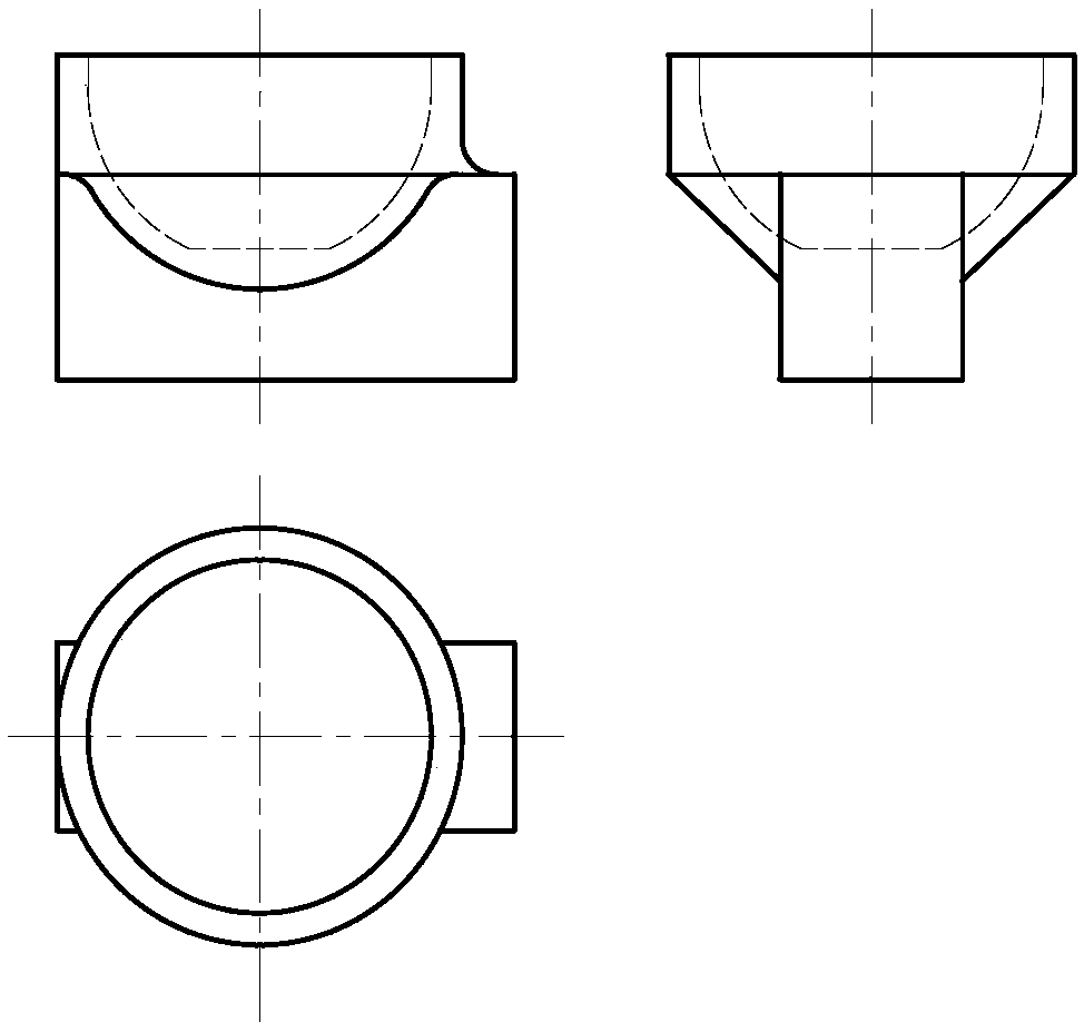 Forging forming method of water chamber sealing head with side pipe nozzle