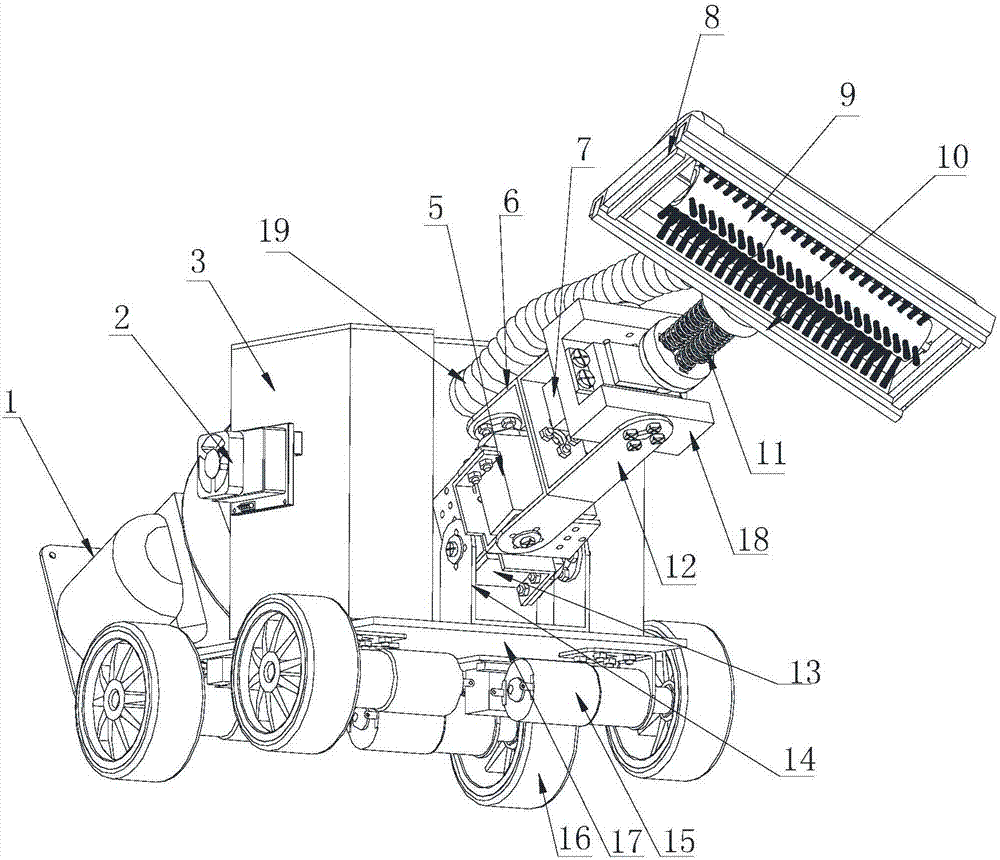 Cleaning robot for central air conditioner pipeline