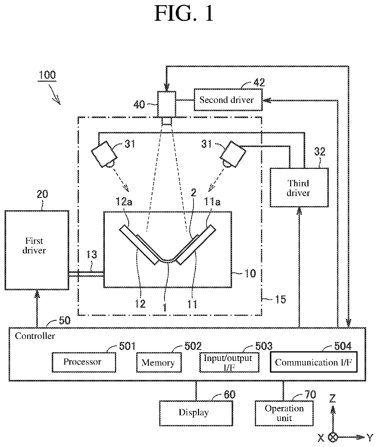 Stress luminescence measurement device and stress luminescence measurement method