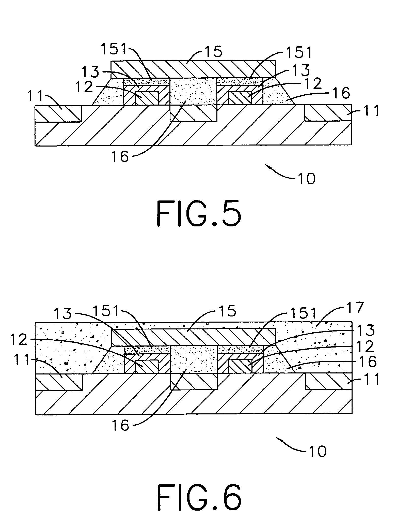 Packaging method for an electronic element