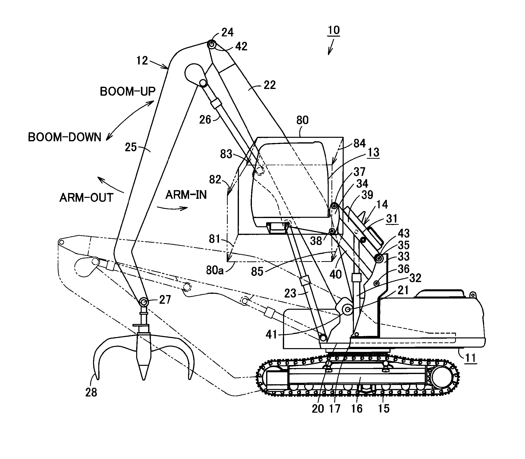 Interference prevention control device of work machine