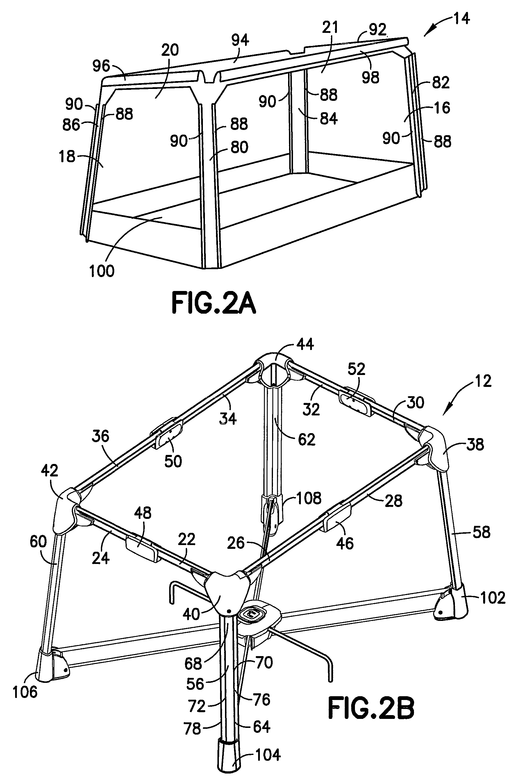 Foldable play yard apparatus including a clamp and a method of attaching a flexible sheet to the clamp